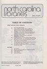 North Carolina Libraries, Vol. 47,  no. 2